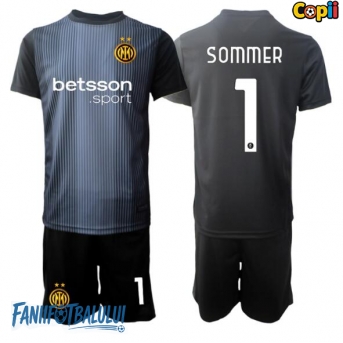 Inter Milan Yann Sommer #1 Portarii Echipament de Fotbal Replică 2025-26 Copii Acasa (+ Șorturi)